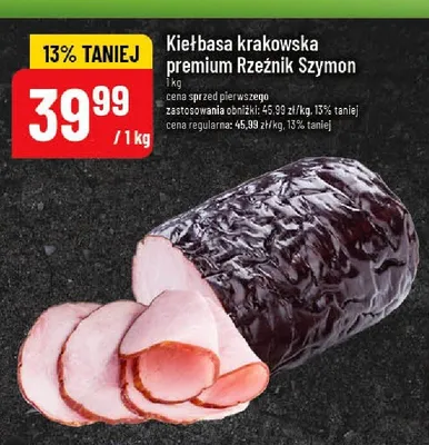 Kiełbasa krakowska premium Rzeźnik Szymon promocja w POLOmarket