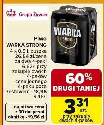 Piwo Strong promocja w Carrefour