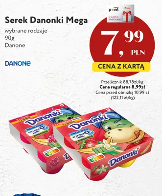 Serek Danonki Mega malina banan promocja w Market Point