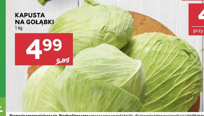 Kapusta na gołąbki promocja w Stokrotka