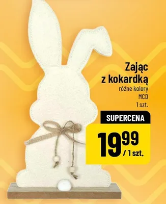 Zając z kokardką różne kolory promocja w POLOmarket