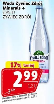 Woda Żywiec Zdrój Minerals + promocja w Prim Market