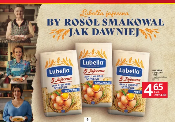 Makaron 5-jajeczny Lubella nitki promocja w Selgros
