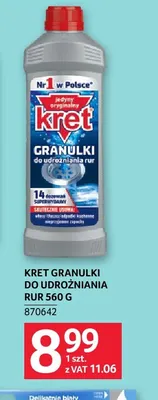 Granulki do udrożniania rur Kret promocja w Selgros