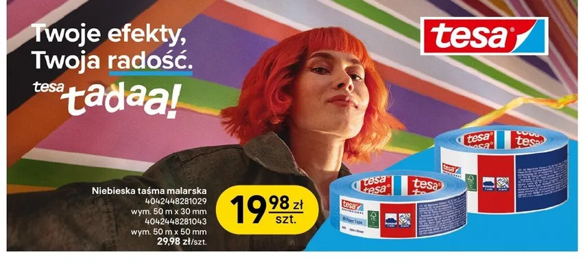 Niebieska taśma malarska tesa promocja w Castorama