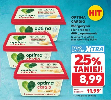 Margaryna Optima Cardio + potas promocja w Kaufland