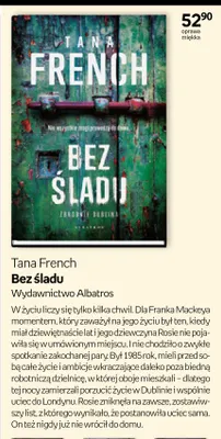 Książka Tana French Bez śladu promocja w Empik