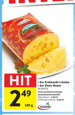 Ser Królewski z Kolna Mlekpol promocja w Intermarche