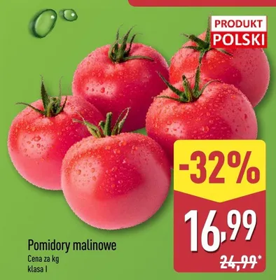Pomidory malinowe promocja w Aldi