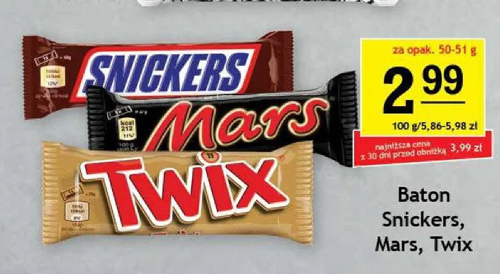 Baton Snickers promocja w Gram Market