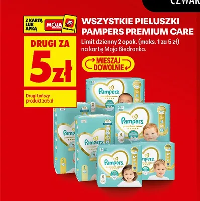 Pieluszki Pampers Premium Care rozmiar 3 promocja w Biedronka