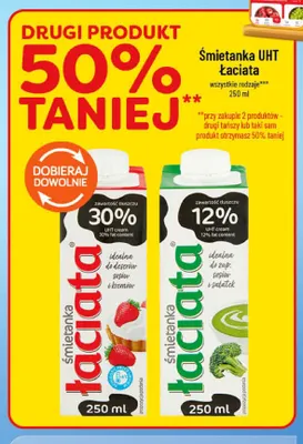 Śmietanka UHT Łaciata 30% promocja w POLOmarket