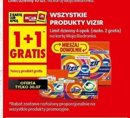 Proszek do prania Vizir Do Kolorów promocja w Biedronka