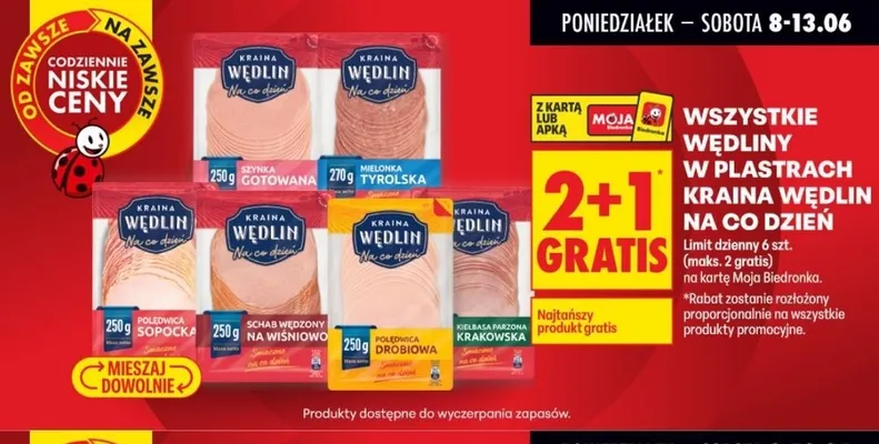 Szynka gotowana Kraina Wędlin Na Co Dzień promocja w Biedronka