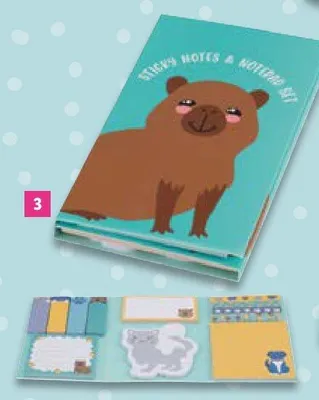 Zestaw karteczek samoprzylepnych i notesów Tiny Friends promocja w Lidl