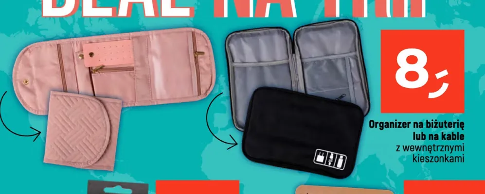 Organizer na biżuterię z wewnętrznymi kieszonkami promocja w Dealz