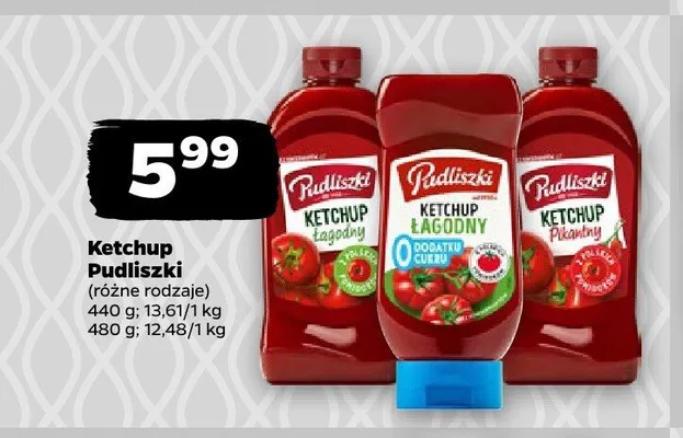 Ketchup pikantny Pudliszki promocja w Netto
