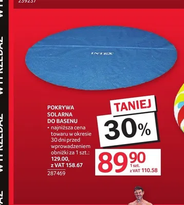 Pokrywa solarna do basenu Intex promocja w Selgros