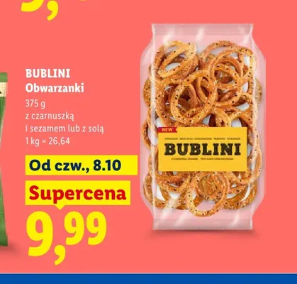Obwarzanki z czarnuszką i sezamem Bublini promocja w Lidl