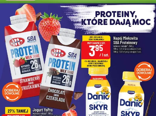 Napój Mlekovita SBA Proteinowy promocja w POLOmarket