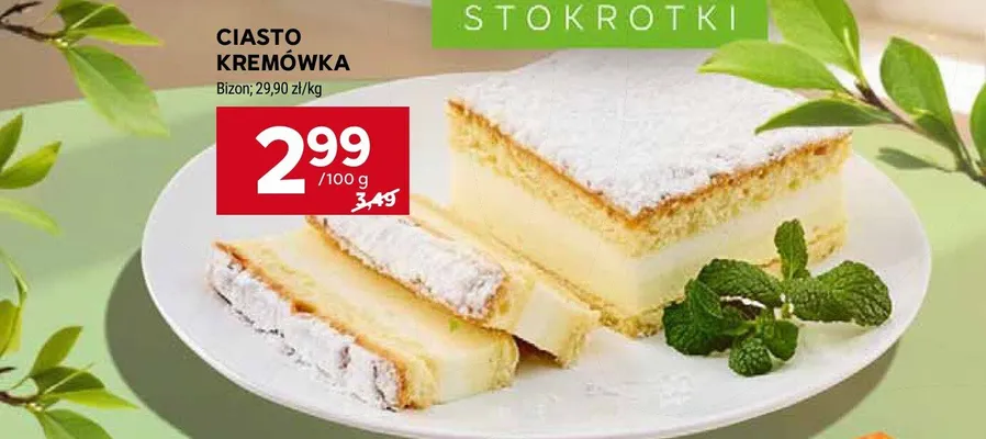 Ciasto Kremówka Bizon promocja w Stokrotka