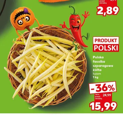 Fasolka szparagowa żółta polska promocja w Kaufland