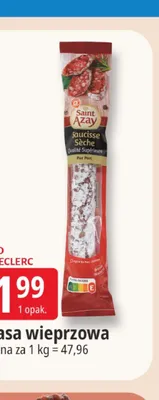 Kiełbasa wieprzowa Saint Azay promocja w Leclerc