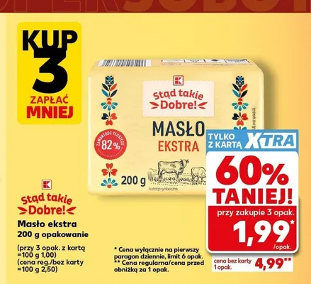 Masło ekstra 82% Stąd takie Dobre! promocja w Kaufland