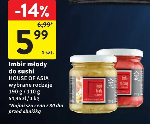 Imbir młody do sushi wybrane rodzaje promocja w Intermarche
