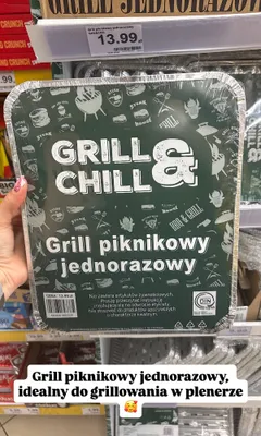 Grill piknikowy jednorazowy Grill & Chill promocja w Dino