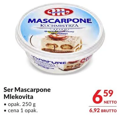 Ser Mascarpone Mlekovita promocja w Makro