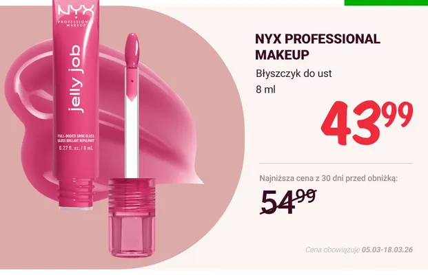 Błyszczyk do ust promocja w Rossmann