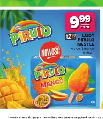 Lody Pirulo Nestlé Mango 4-pak promocja w Stokrotka