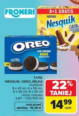 Lody multipak Nesquik promocja w Carrefour Market