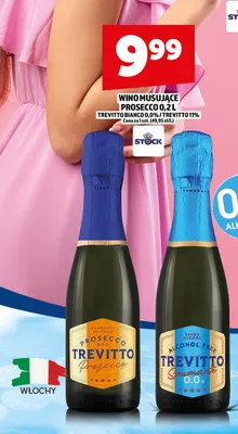 Wino bezalkoholowe musujące Prosecco Trevitto Bianco promocja w TOPAZ