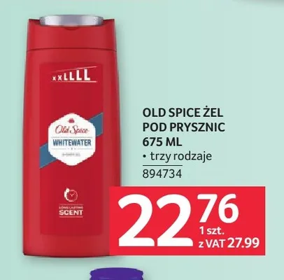 Żel pod prysznic Old Spice Whitewater promocja w Selgros