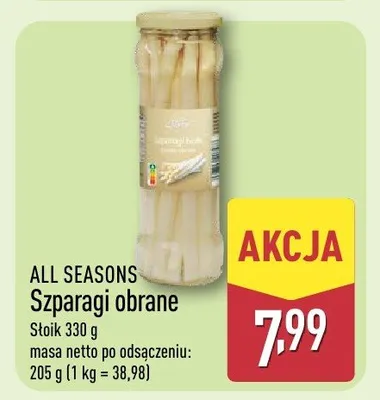 Szparagi obrane promocja w Aldi