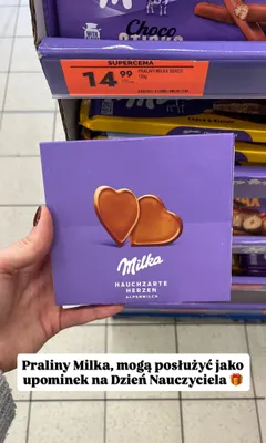 Praliny Milka Hauchzarte Herzen Alpenmilch promocja w Biedronka