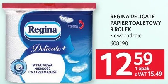 Papier toaletowy Regina Delicate 9 rolek promocja w Selgros
