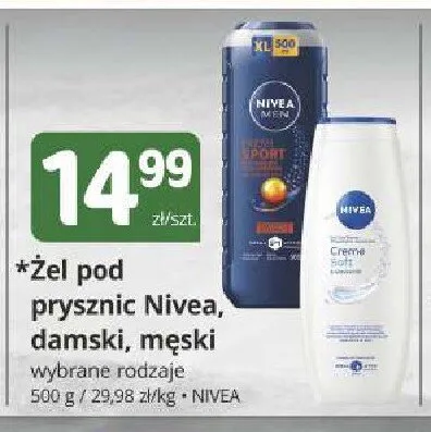 Żel pod prysznic Nivea Creme Soft promocja w Marketvita