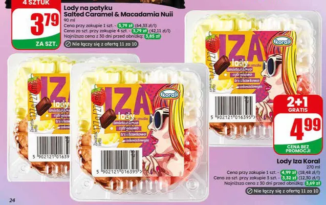 Lody Iza Koral promocja w Dino