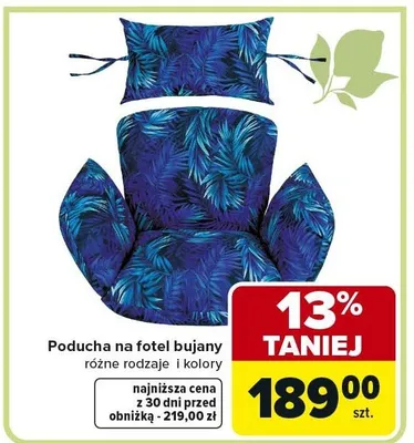 Poducha na fotel bujany różne rodzaje i kolory promocja w Carrefour