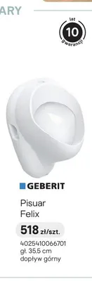 Pisuar Geberit Felix promocja w Castorama