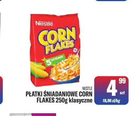 Płatki śniadaniowe Corn Flakes klasyczne Nestlé promocja w Tomi Markt