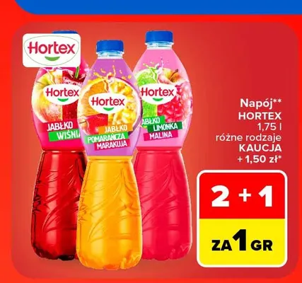 Napój Hortex jabłko wiśnia promocja w Carrefour Market