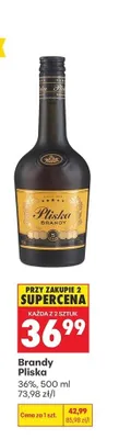 Brandy Pliska 36% promocja w Biedronka