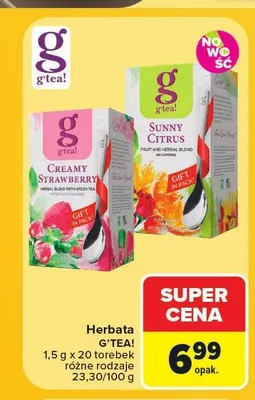Herbata G'Tea! Creamy Strawberry promocja w Carrefour