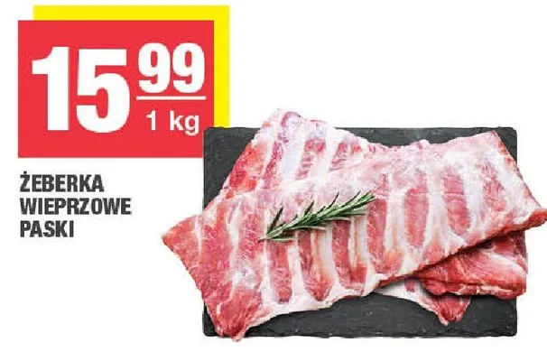 Żeberka wieprzowe paski promocja w SPAR