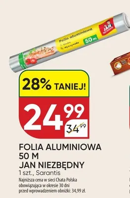 Folia aluminiowa 50 m Jan Niezbędny promocja w Chata Polska