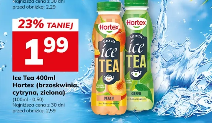 Napój Ice Tea zielona Hortex 400 ml promocja w Hitpol